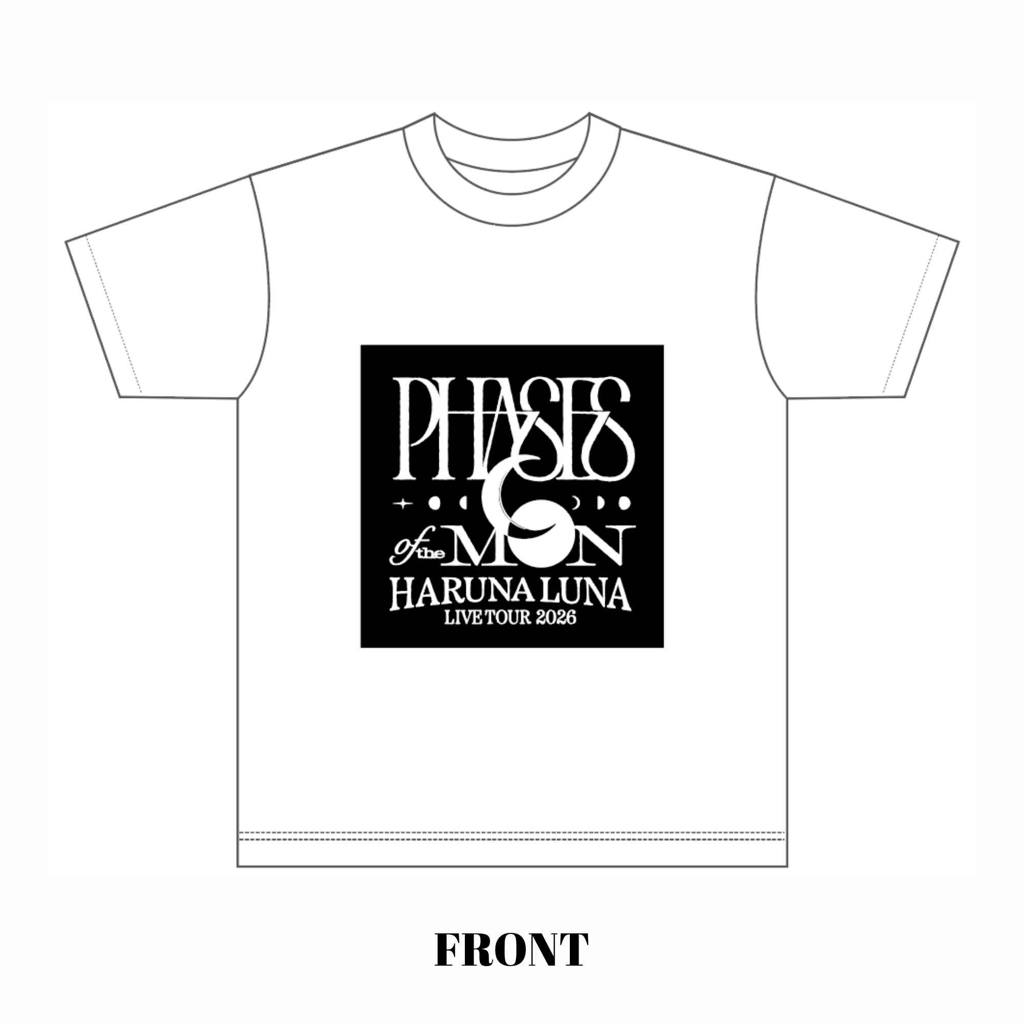 Phases of the Moon ビッグTシャツ（白）